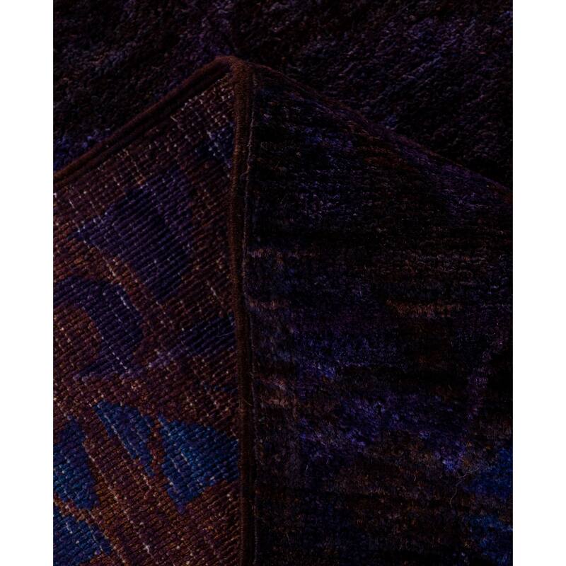 Overdyed One-of-a-Kind Hand-Knotted Area Rug - Purple - 8' 2" x 9' 10"