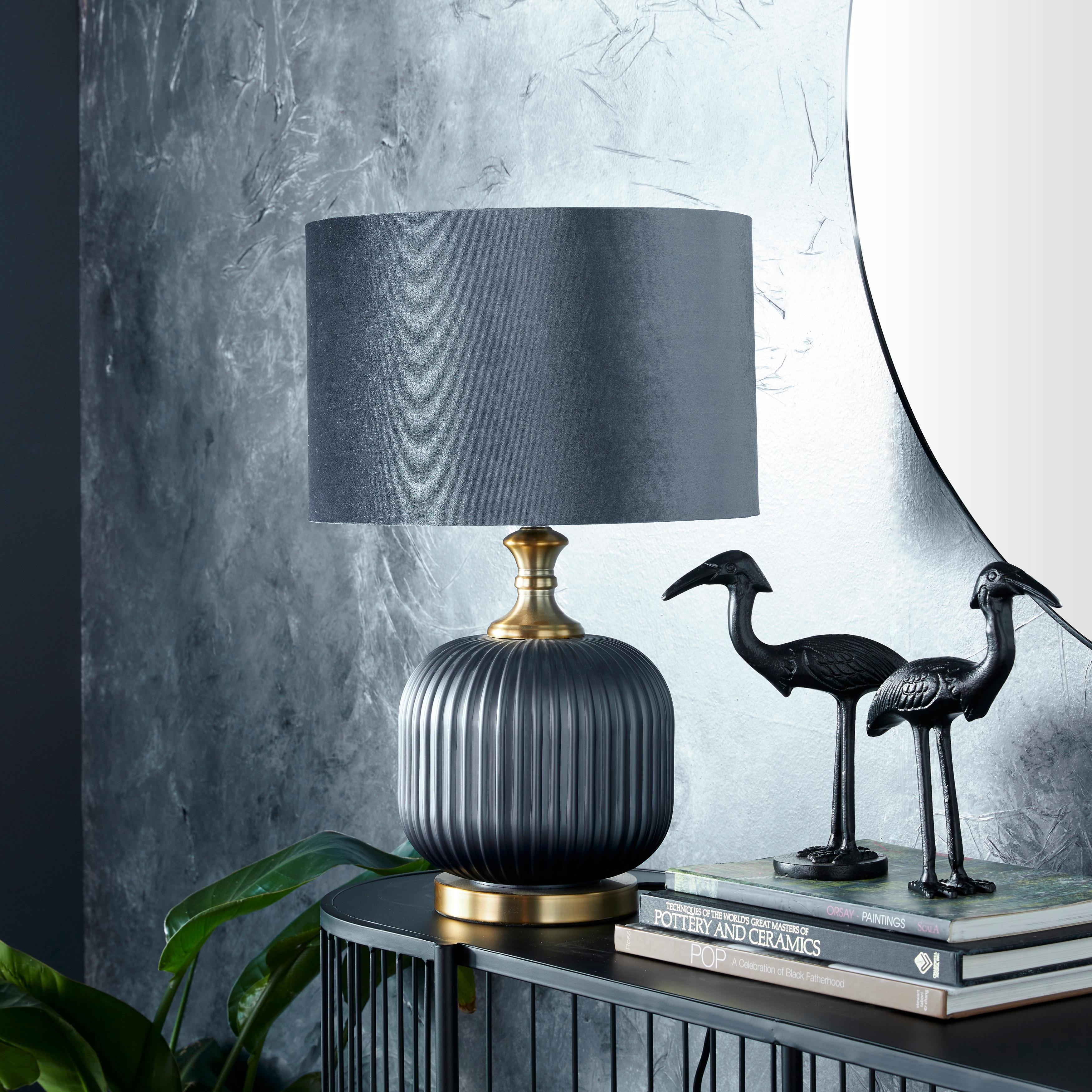 Black and blue lamp on sale