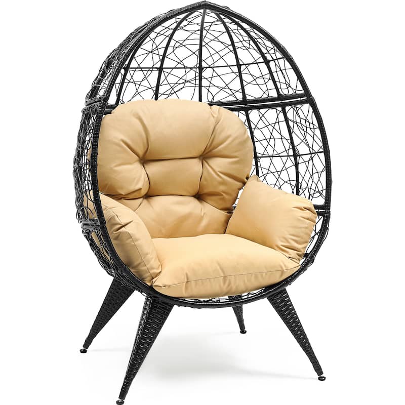 Egg chair with bracket - Yellow
