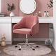 preview thumbnail 9 of 117, Corvus Braff Velvet Upholstered Adjustable Ergonomic Office Chair Cherry