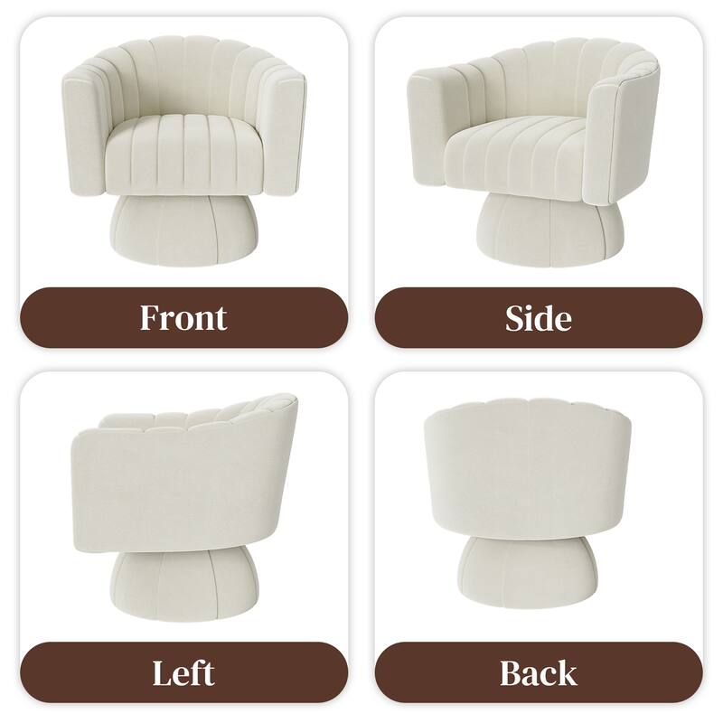 Ouyessir Oversized Modern Upholstered Barrel Chairs
