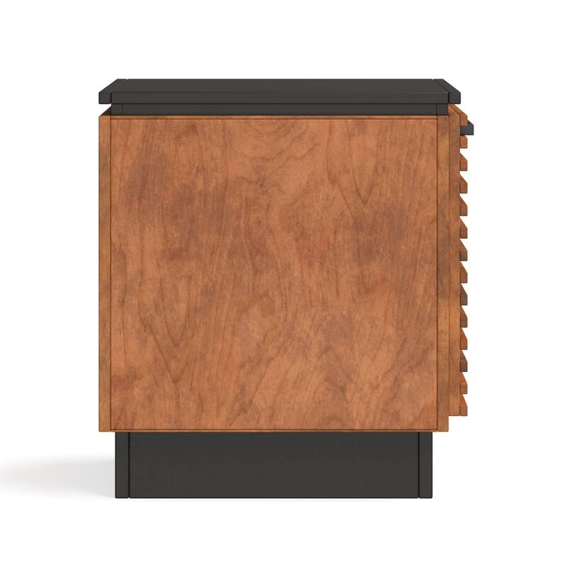 Bridgevine Home Graceland 13" Chairside Table, Fully Assembled, Black with Bourbon Finish