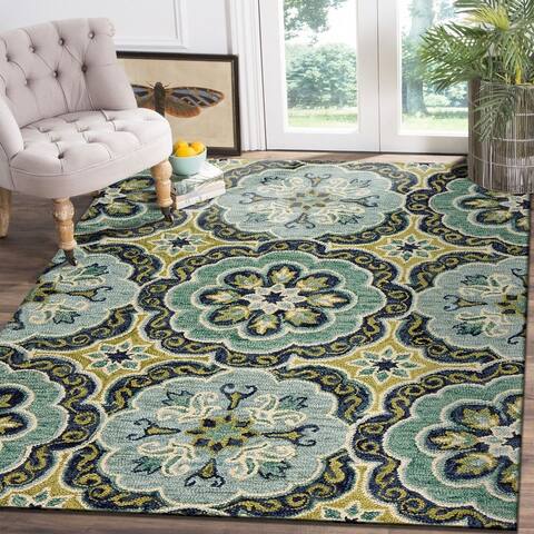 LR Home Dazzle Scalloped Garden Area Rug