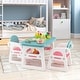 preview thumbnail 23 of 28, Costway 3-Piece Kids Table and Chair Set Toddler Activity Study Desk - See Details