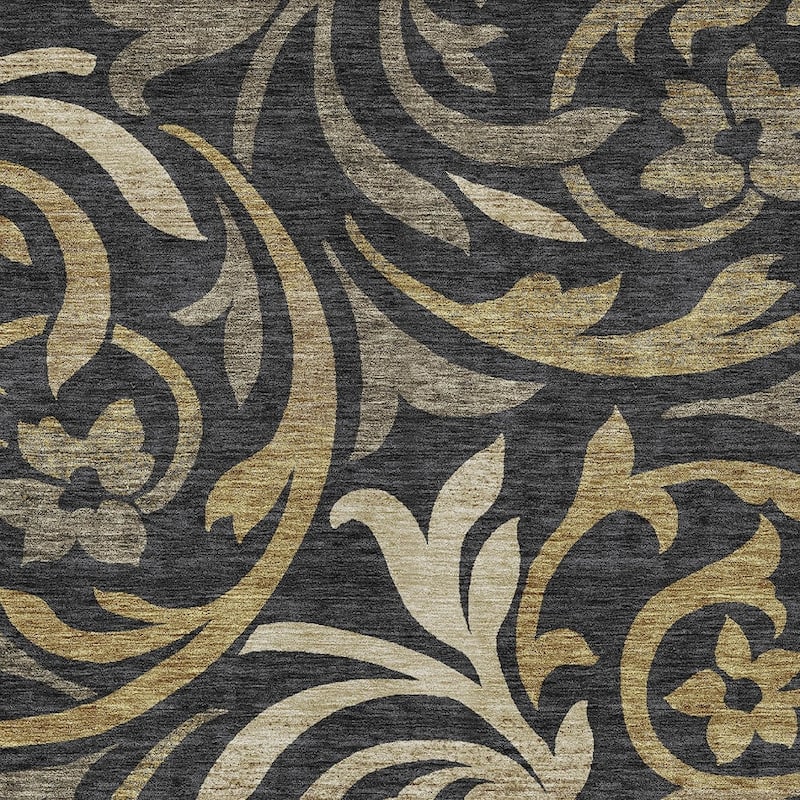 HomeRoots Floral Transitional Rectangle Outdoor Rug
