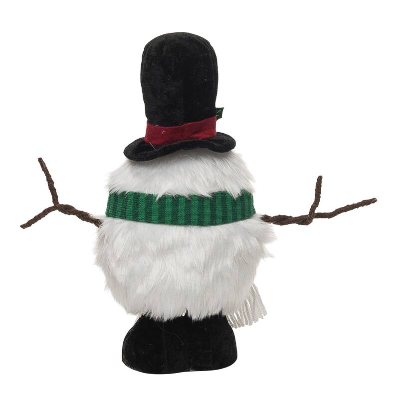 Transpac Polyester 13.25 in. Multicolor Christmas Plush Standing Snowman