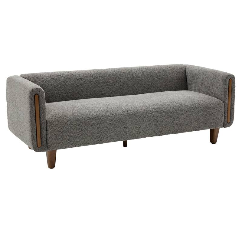Christopher Knight Home - Soft Upholstered 78.7" 3-Seater Sofa with Rubberwood Legs