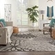 preview thumbnail 94 of 112, Nourison Aloha Floral Modern, Indoor/Outdoor Area Rug 9' x 12' - Silver/Grey