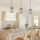 preview thumbnail 2 of 20, Modern Farmhouse Cylinder Pendant Light Wood Grain Island Light for Kitchen Island Dining Room