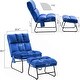 preview thumbnail 48 of 67, MCombo Accent Chair with Ottoman,Velvet Modern Side Pocket Metal Legs Club Chair,0014
