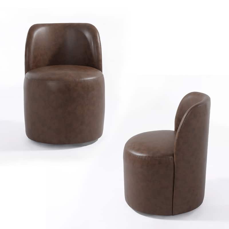 Modern Linen Upholstery Dining Chair Barrel Chair