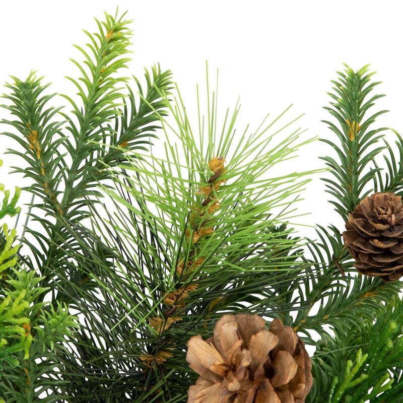 Real Touch™️ Pinecones and Jingle Bells Artificial Christmas Wreath - 26" - Unlit