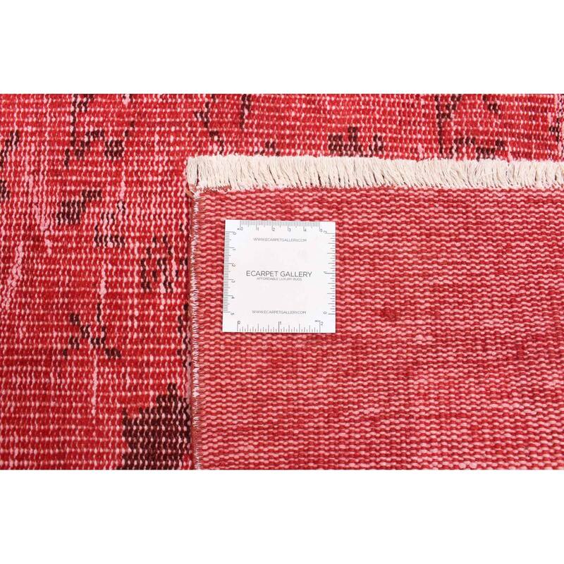 ECARPETGALLERY Hand-knotted Color Transition Dark Red Wool Rug - 5'4 x 8'10