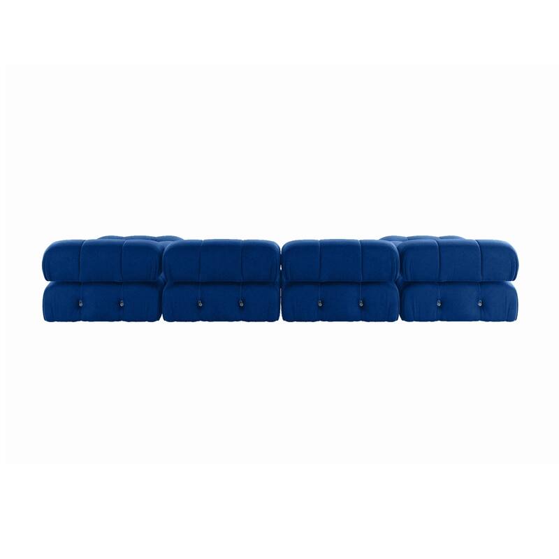 138'' Modern Velvet Upholstery U-shaped Sectional Sofa