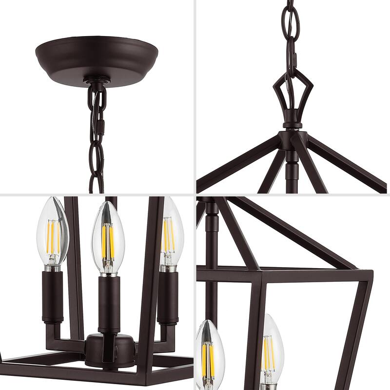 Marion Lantern Metal LED Pendant, by JONATHAN Y
