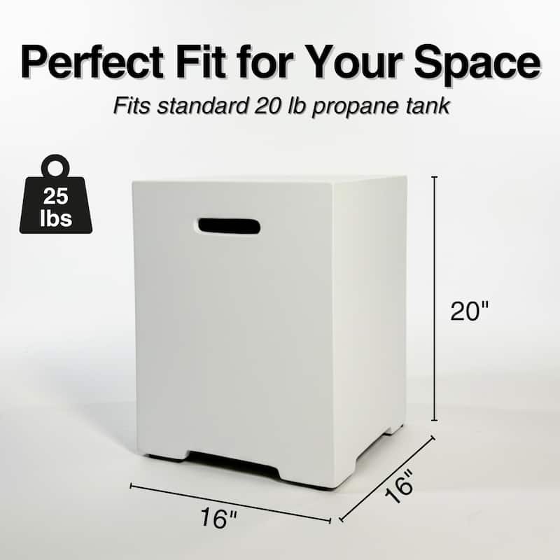 GDFStudio - 16" Outdoor 20LB Propane Tank Cover for Gas Fire Pits