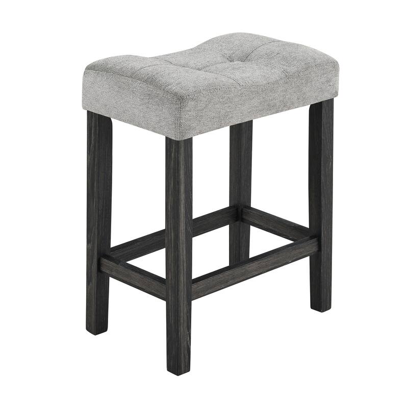 5-Piece Bar Table Set with 4 Ergonomic Stools, Table & Chairs Set with Coffee Table Black Gray Breakfast Nook