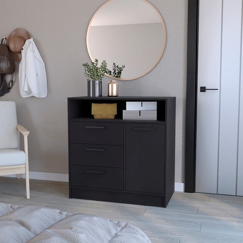 Drawer Dresser for Living Room ,Apartment, Bedroom, Black