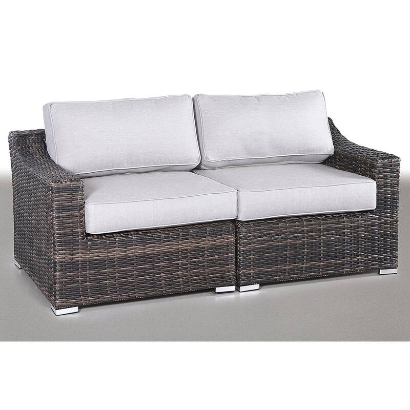 Living Source International Marina Loveseat - Brown