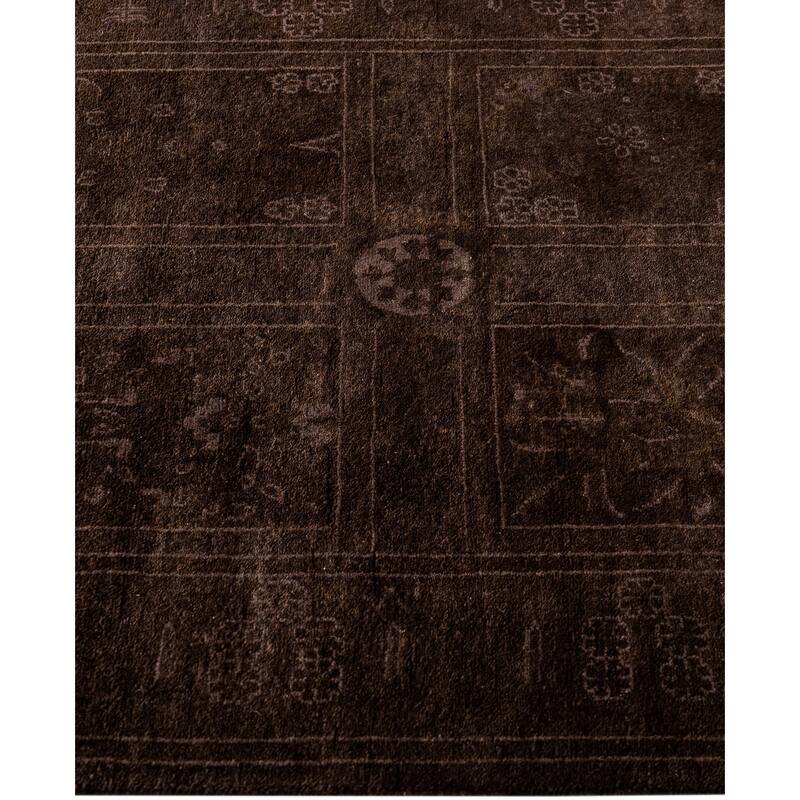 Overdyed One-of-a-Kind Hand-Knotted Runner Rug - Brown - 2' 7" x 4' 4"