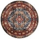 preview thumbnail 17 of 20, SAFAVIEH Bijar Albertine Traditional Oriental Distressed Rug 6'7" Round - Brown/Royal - Round