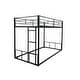 preview thumbnail 4 of 10, Twin over Twin Size Steel Bunk Bed with Fence and Ladder for Kids, Boys and Girls