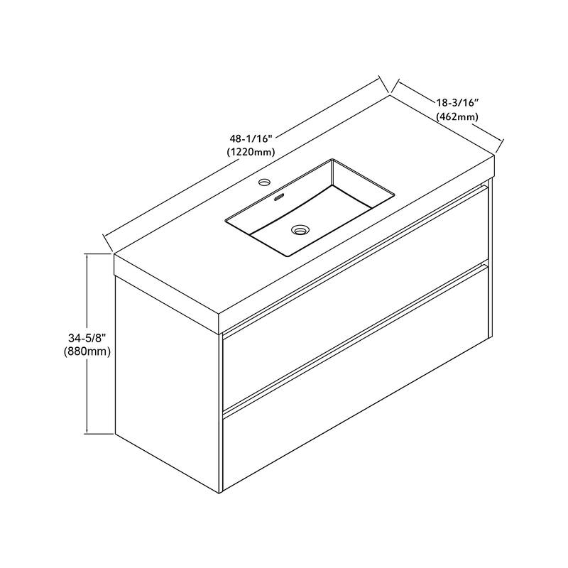 Anne 48" Single Bathroom Vanity Set
