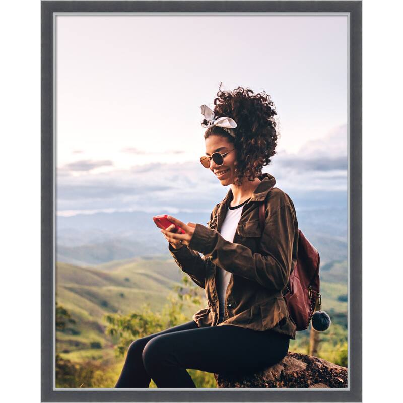 Eva Black Silver Thin Framed Picture Frame, Photo Frame - 22x28