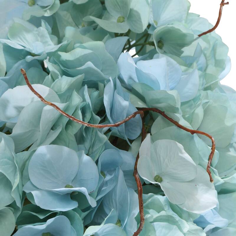 Uttermost 60249 Tranquil 14" Wide Hydrangeas Artificial Plant in a - Blue / Clear