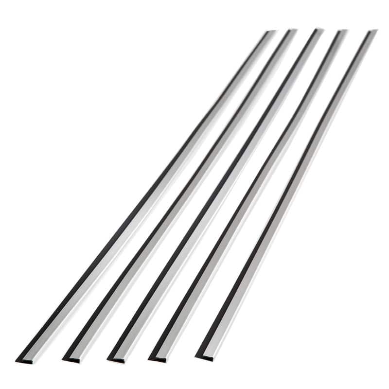 FASÄDE 47 in. Decorative Vinyl J Trim in Brushed Aluminum (5 Pack) - 5 Pack - 5 Pack
