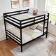 preview thumbnail 13 of 41, Full over Full Wooden Bunk Bed,High Guardrail,Ladder,Kids Teens,Dorm