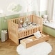 preview thumbnail 2 of 25, Convertible Crib/Full Size Bed with Drawers and 3 Height Options