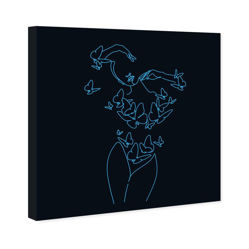 Wynwood Studio Canvas People and Portraits Fluttering Dance Brown and Antique White Modern & Contemporary Wall Art Canvas Print
