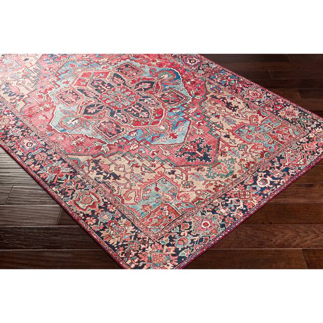 Adenia Vintage Medallion Printed Area Rug