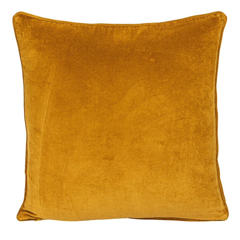 Cotton Velvet Pattern and Piping Pillow - 18.0"L x 0.5"W x 18.0"H