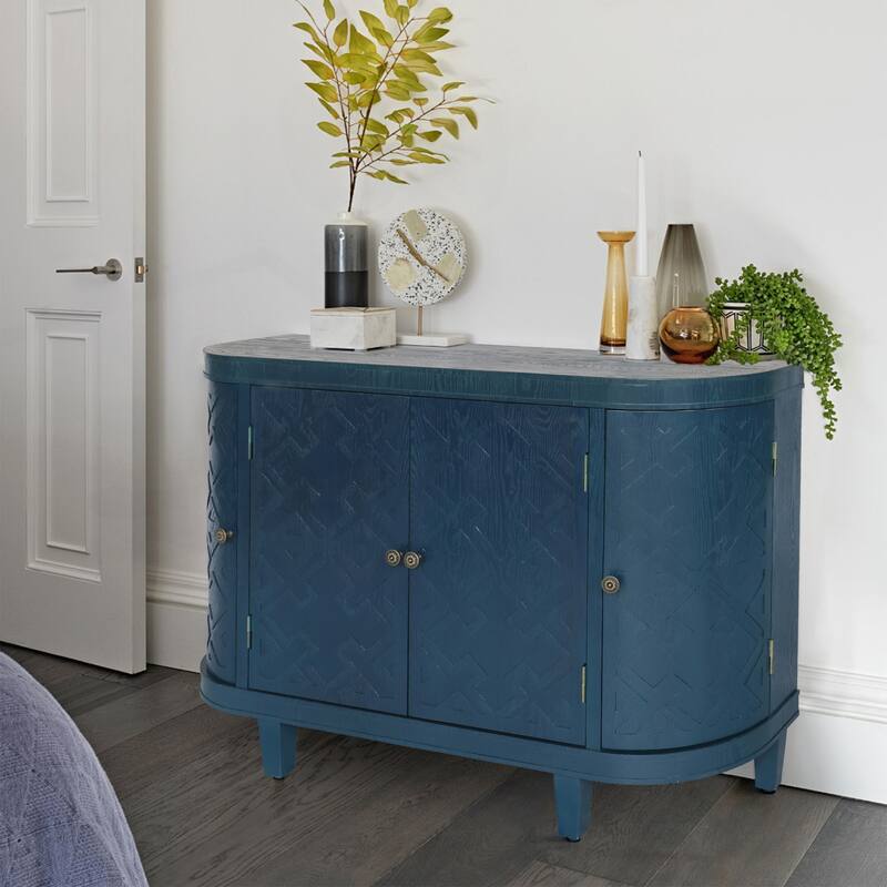 Versatile Oval Storage Cabinet for Various Rooms with Multiple Functions
