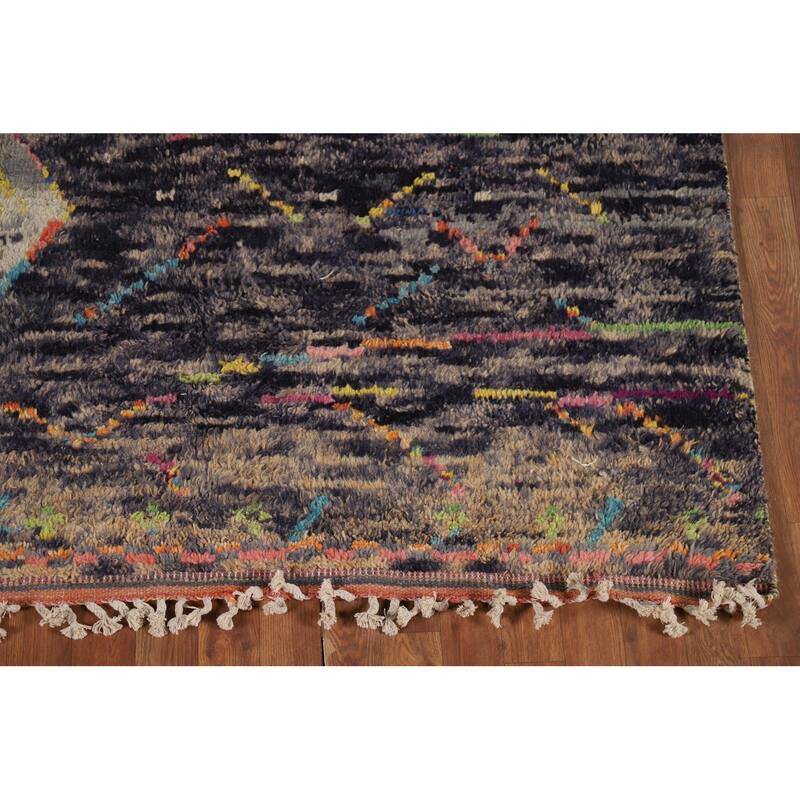 Moroccan Oriental Area Rug Handmade Wool Carpet - 5'7" x 9'4"