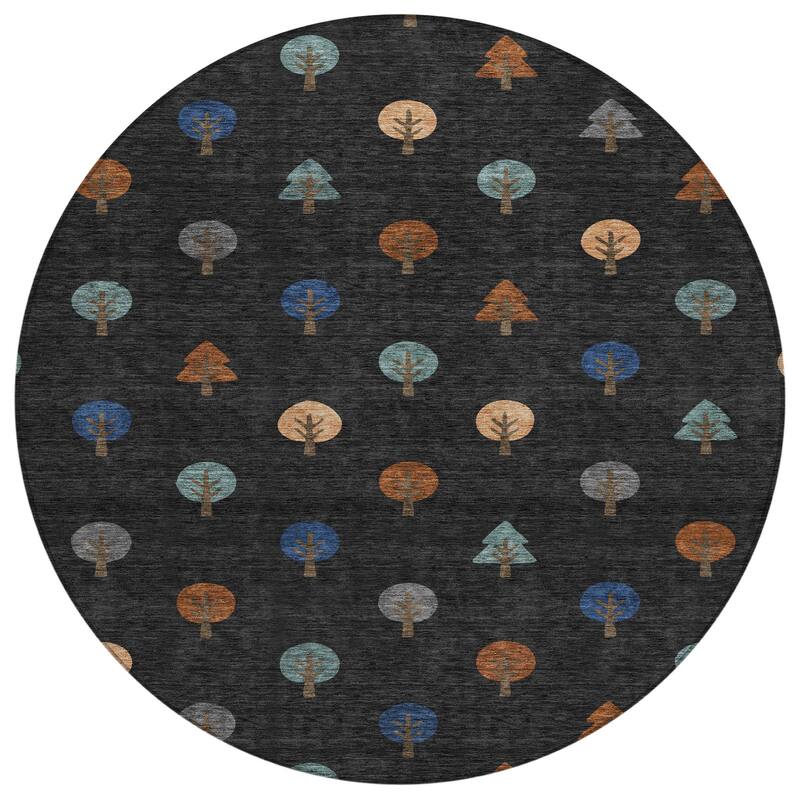 Machine Washable Indoor/ Outdoor Modern Mulvane Chantille Rug