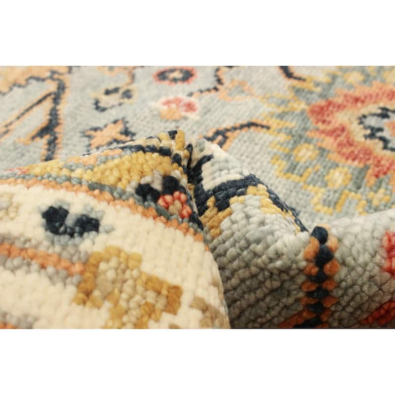 ECARPETGALLERY Hand-knotted Jules Serapi Light Blue Wool Rug - 4'10 x 8'2