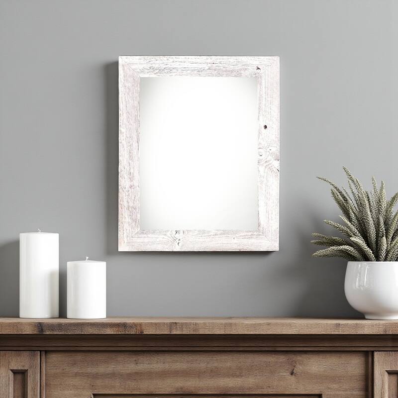 HomeRoots 11" x 14" White Solid Wood Hanging Picture Frame