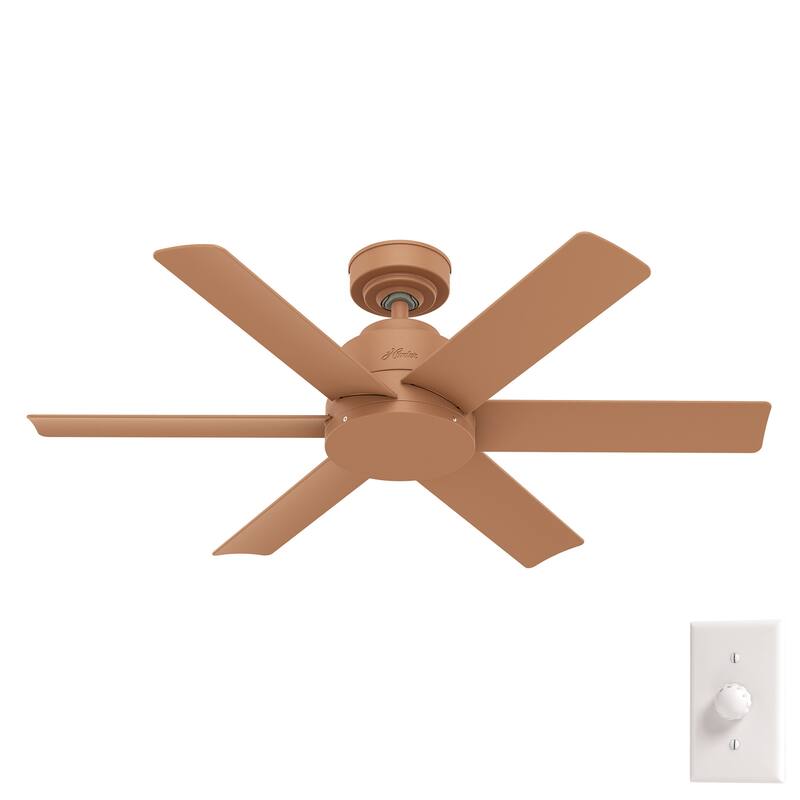 Hunter 44" Kennicott Outdoor Ceiling Fan with Wall Control, Damp Rated - Industrial, Contemporary, Transitional