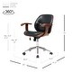 preview thumbnail 18 of 16, Samuel Bamboo Office Chair w/ Armrest