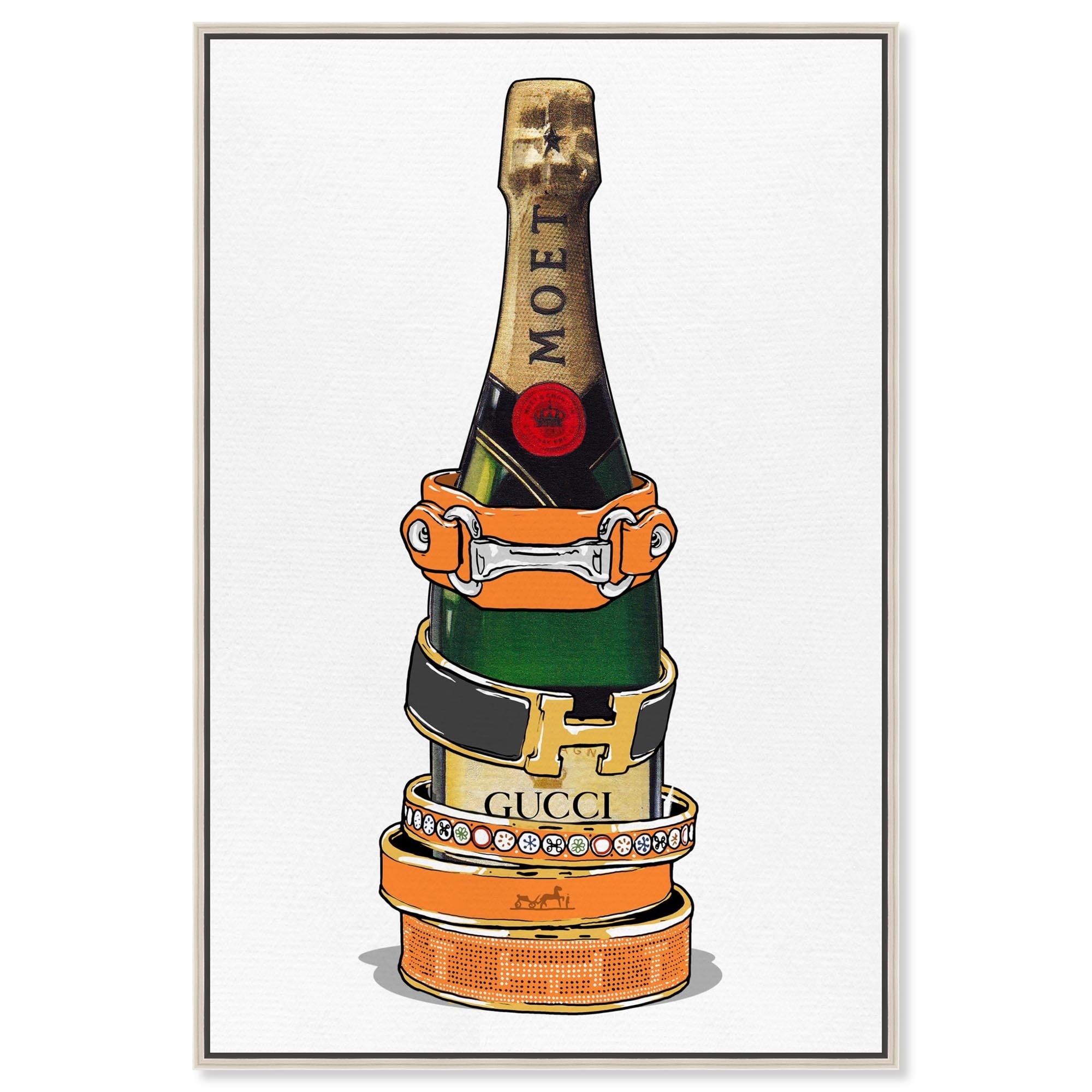 Jewelry Bottle Fashion Art Prints Framed Canvas Print by Art Remedy