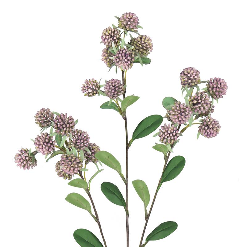 Set of 4 Dusty Mauve Artificial Wild Berry Flower Stem Spray 30in - 30" L x 6" W x 6" DP