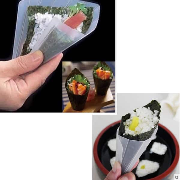 Sushi Shop Handmade Onigiri Rice Mat Roller Spoon Maker Tool 3 in1 -  White,Clear - 5.6 x 1.9(L*W) - Bed Bath & Beyond - 17674038