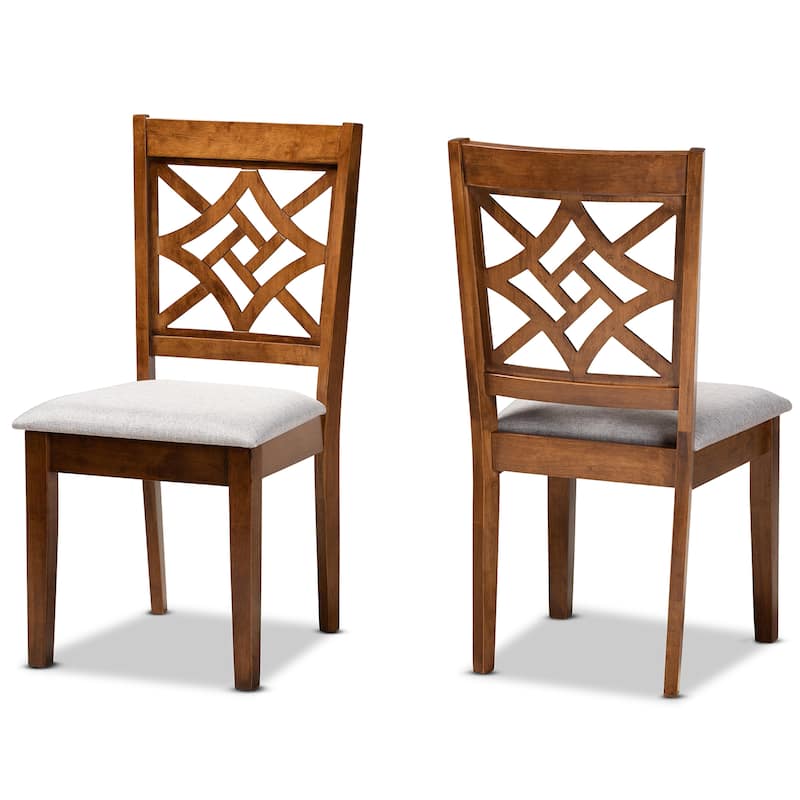 Nicolette Modern and Contemporary Transitional 2-PC Dining Chair Set - Grey