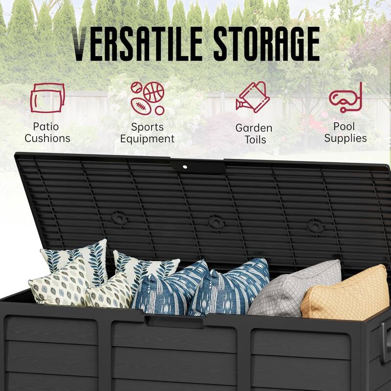 75 Gallon Outdoor Patio Durable Resin Storage Deck Box
