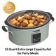 preview thumbnail 15 of 46, 10qt Large Capacity Digital Slow Cooker with Aluminum Pot
