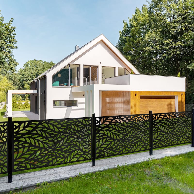 Outdoor Privacy Screen Free Standing Stream Leaf