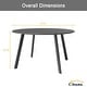 preview thumbnail 4 of 33, Clihome Weather Resistant Round Steel Patio Large Coffee Table